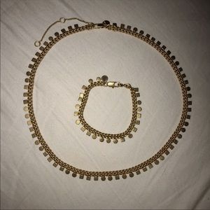 Madewell Geochain Necklace & Bracelet Set